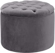 Queen - Velvet Storage Ottoman - R&R Furniture Gallery (Fountain Valley, CA)