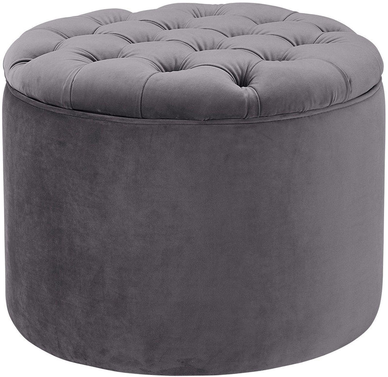 Queen - Velvet Storage Ottoman - R&R Furniture Gallery (Fountain Valley, CA)