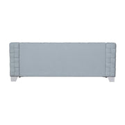 Saree - Sofa - Light Teal Chenille & White - R&R Furniture Gallery (Fountain Valley, CA)
