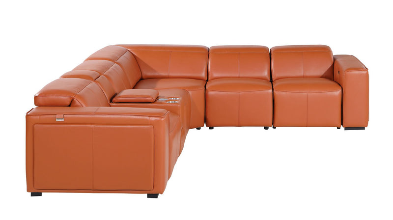 1224 - 6-Piece L-Shaped Sectional Sofa In With 3 Power Recliners & Power Headrests