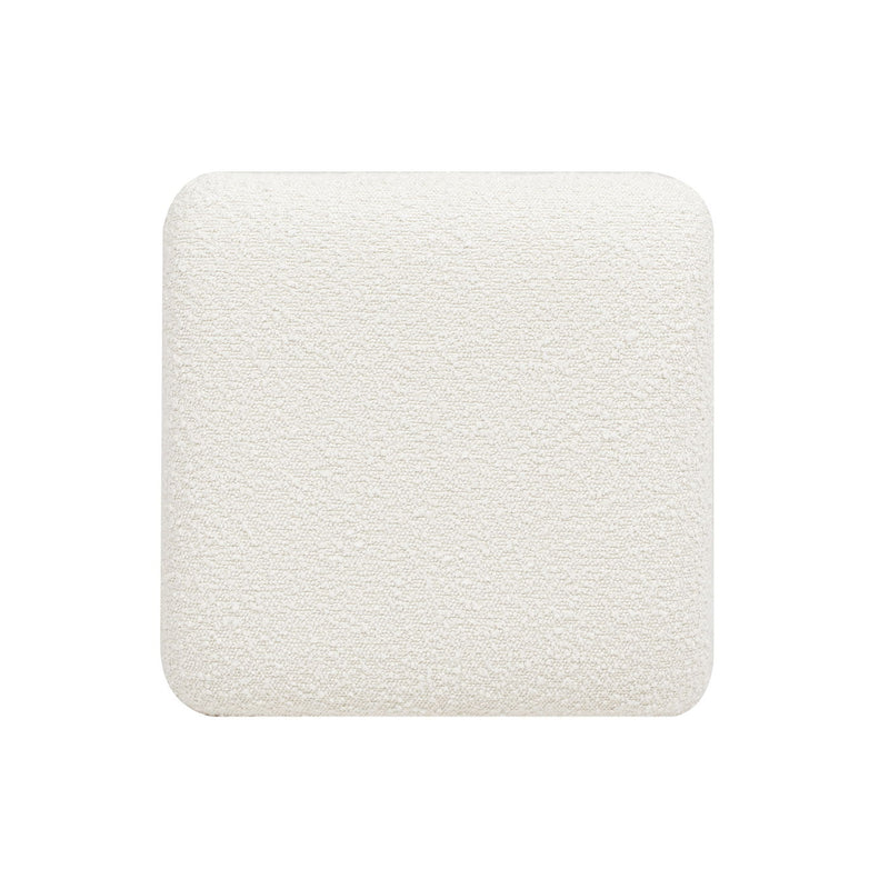 Lucia - Backless Upholstered Counter Stool With Frame - Ivory White - R&R Furniture Gallery (Fountain Valley, CA)