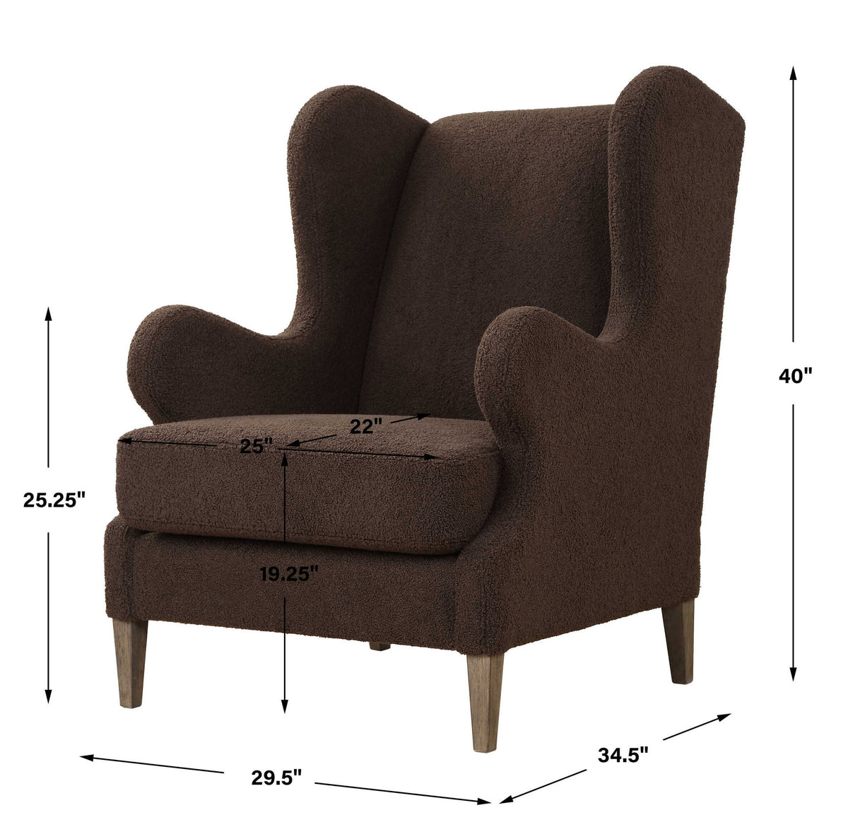 Serpentine - Brown Fabric Accent Chair