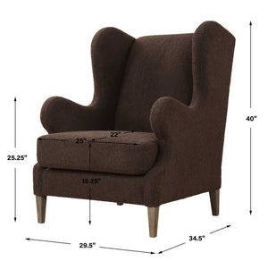 Serpentine - Brown Fabric Accent Chair