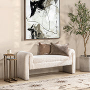 Ada - Bench - Ivory Fleece - R&R Furniture Gallery (Fountain Valley, CA)