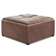 Avalon - Square Coffee Table, Storage Ottoman - R&R Furniture Gallery (Fountain Valley, CA)