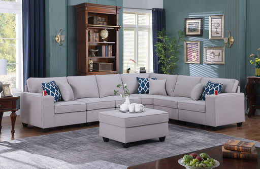 Cooper - Comfort Sectional Sofa With Ottomans And Cupholder - R&R Furniture Gallery (Fountain Valley, CA)
