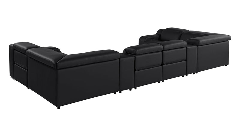 1116 - 8-Piece U-Shaped Sectional Sofa In With 4 Power Recliners & Power Headrests