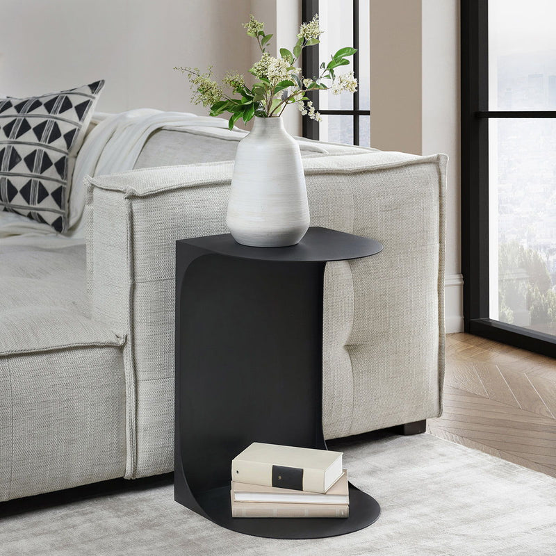 Cote - 16" Metal Accent Table - Black - R&R Furniture Gallery (Fountain Valley, CA)