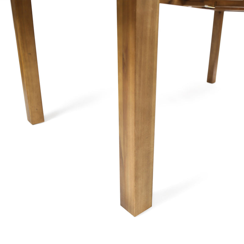 Wilson - Expandable Dining Table With Slat Design - Teak Acacia Wood - R&R Furniture Gallery (Fountain Valley, CA)