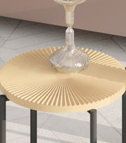 Radial - Pattern Coffee And End Table Set Waterproof Cover, Distressed Cylindrical Design (Set of 2) - R&R Furniture Gallery (Fountain Valley, CA)