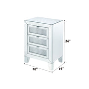 Noralie - 26" Accent Table - Mirrored & Faux Diamonds - R&R Furniture Gallery (Fountain Valley, CA)
