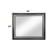 Nicola - Mirror - Silver Synthetic Leather & Black - R&R Furniture Gallery (Fountain Valley, CA)
