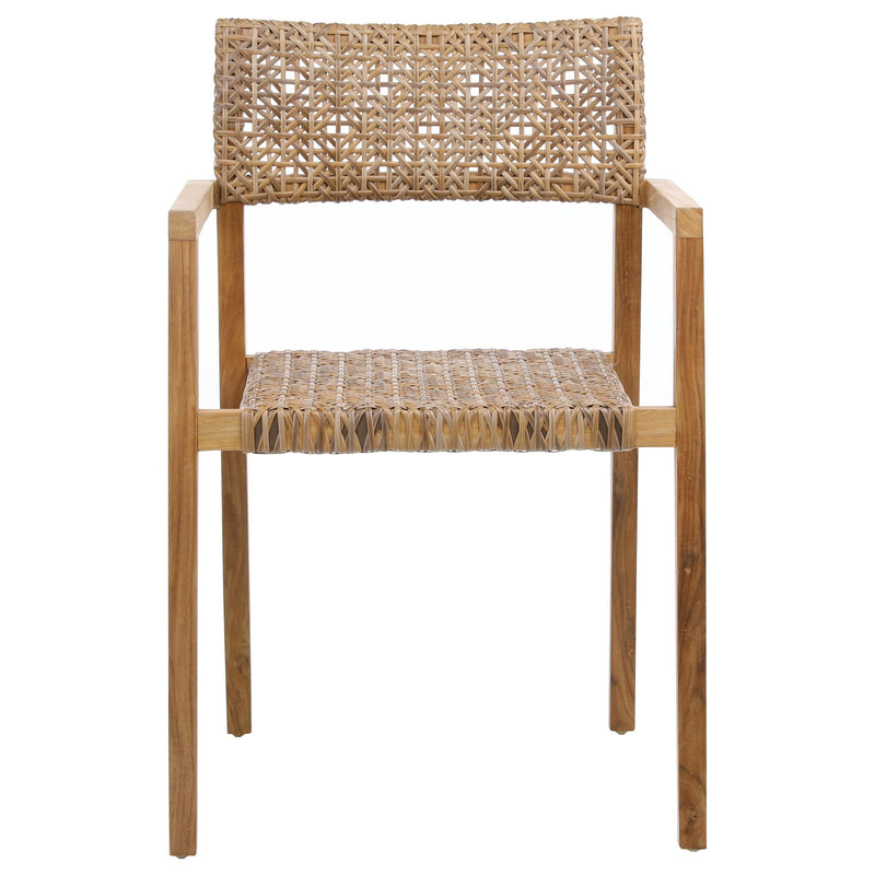 Deeta - Outdoor Dining Chair (Set of 2) - Natural Brown