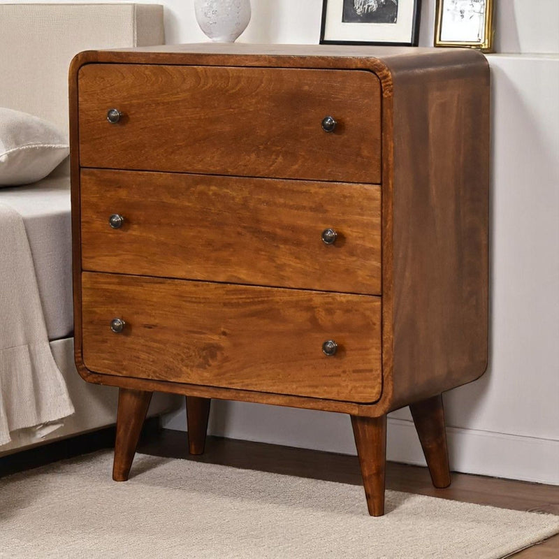 3 Drawer Mini Curved Chest - R&R Furniture Gallery (Fountain Valley, CA)