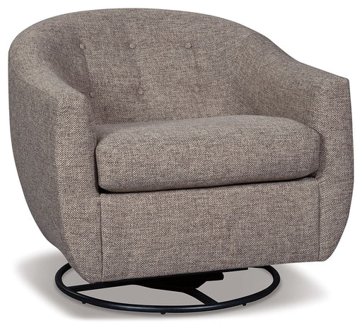Upshur - Swivel Glider Accent Chair - Taupe - R&R Furniture Gallery (Fountain Valley, CA)