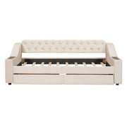 Upholstered Daybed With Storage Armrests And USB Port - R&R Furniture Gallery (Fountain Valley, CA)