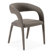 Faerron - Modern Grey Leatherette Dining Chair