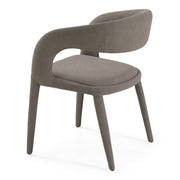 Faerron - Modern Grey Leatherette Dining Chair — view 5