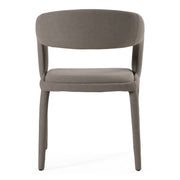 Faerron - Modern Grey Leatherette Dining Chair — view 2