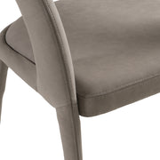 Faerron - Modern Grey Leatherette Dining Chair — view 3