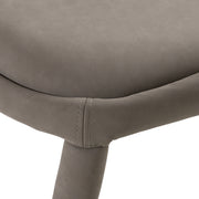 Faerron - Modern Grey Leatherette Dining Chair — view 4