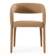 Faerron - Modern Tan Leatherette Dining Chair — view 2