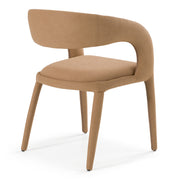 Faerron - Modern Tan Leatherette Dining Chair — view 4