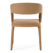 Faerron - Modern Tan Leatherette Dining Chair — view 5