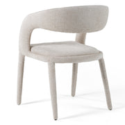 Faerron - Modern Ivory Beige Fabric Dining Chair — view 4