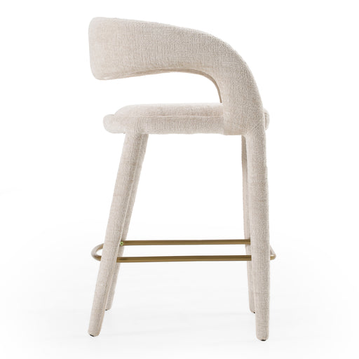 Faerron - Modern Ivory Beige Counter Chair — view 2