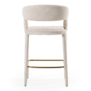 Faerron - Modern Ivory Beige Counter Chair — view 3
