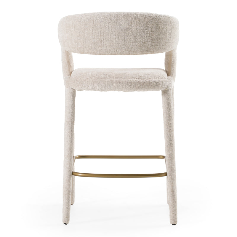 Faerron - Modern Ivory Beige Counter Chair — view 3
