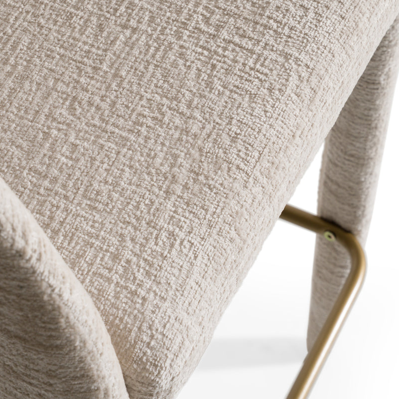 Faerron - Modern Ivory Beige Counter Chair — view 5
