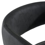 Faerron - Modern Black Leatherette Bar Chair — view 5