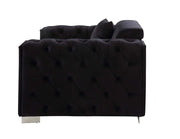 Trislar - Sofa With 4 Pillows (Same 52525) - Black Velvet - R&R Furniture Gallery (Fountain Valley, CA)