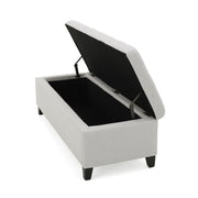 Upholstered Storage Ottoman Bench, Foot Rest For Bedroom - R&R Furniture Gallery (Fountain Valley, CA)