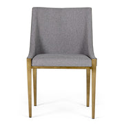 Fairview - Modern Grey & Brass Dining Chair — view 2