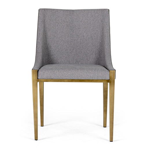 Fairview - Modern Grey & Brass Dining Chair — view 2