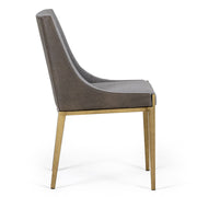 Fairview - Modern Grey & Brass Dining Chair — view 4
