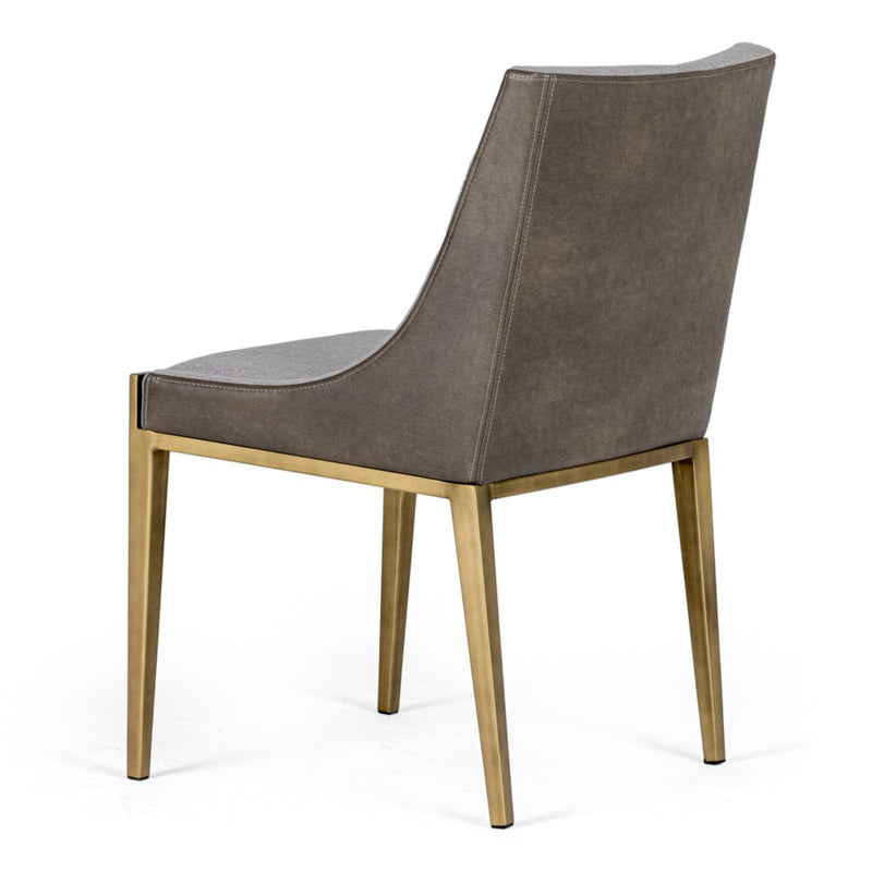 Fairview - Modern Grey & Brass Dining Chair — view 5