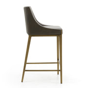 Fairview - Contemporary Grey + Brass Counter Stool — view 3