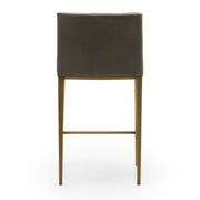 Fairview - Contemporary Grey + Brass Counter Stool — view 4