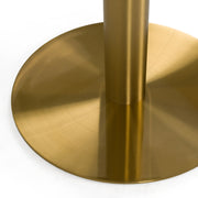 Fairway - Glam White Marble and Brushed Gold Tall End Table — view 2