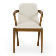 Falcon Mid-Century Walnut and Cream Dining Chair — view 2