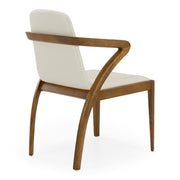 Falcon Mid-Century Walnut and Cream Dining Chair — view 4