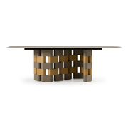 Falzone - Modern Ceramic + Wood Dining Table — view 2