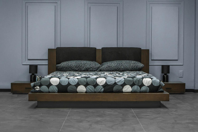 Fantasia - Dark Walnut Dark Grey 4-Piece Bedroom Set