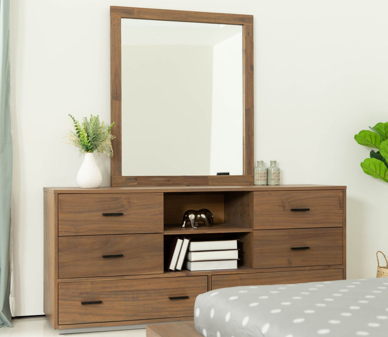 Fantasia - Contemporary Walnut & Grey 4-Piece Bedroom Set — view 2