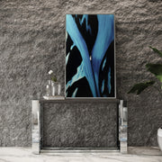 Fauna - Modern Grey Elm & Stainless Steel Console Table — view 2