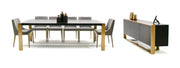 Fauna - Modern Wenge and Brass Dining Table — view 3